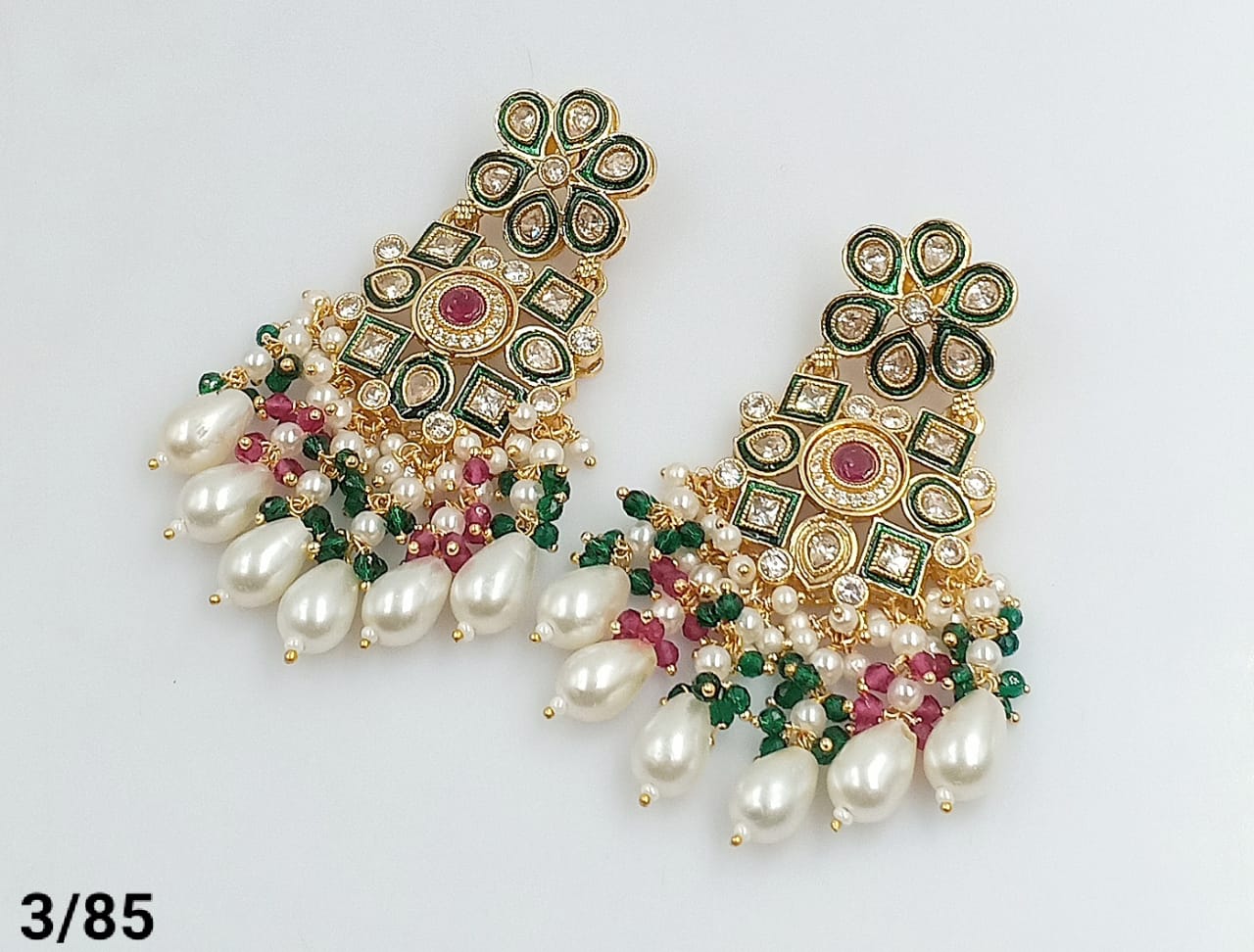 Gold Plated Kundan Stone Earring